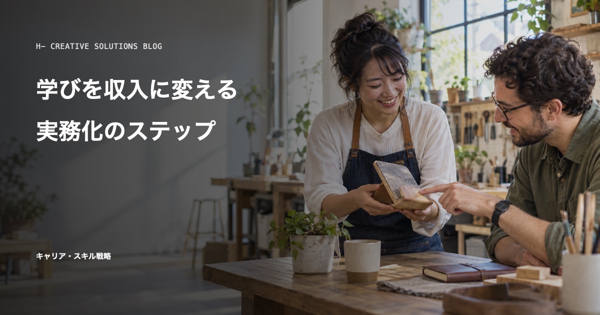 学びを収入に変える実務化のステップ のアイキャッチ画像