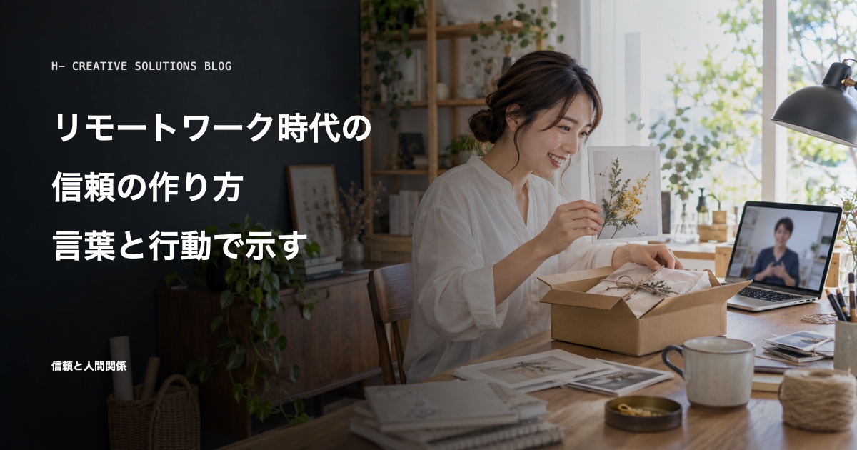 リモートワーク時代に問われる「信頼の作り方」——顔が見えないからこそ、言葉と行動が全てになる のアイキャッチ画像