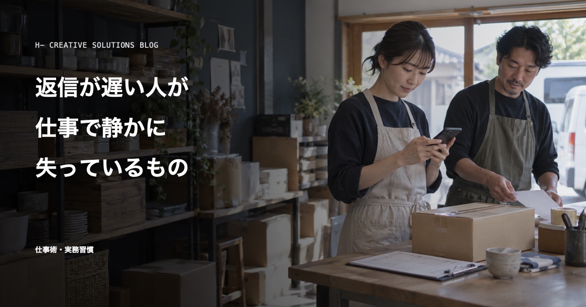 返信が遅い人が、仕事で静かに失っているもの のアイキャッチ画像