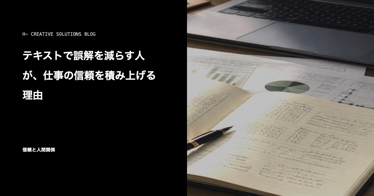 テキストで誤解を減らす人が、仕事の信頼を積み上げる理由 のアイキャッチ画像