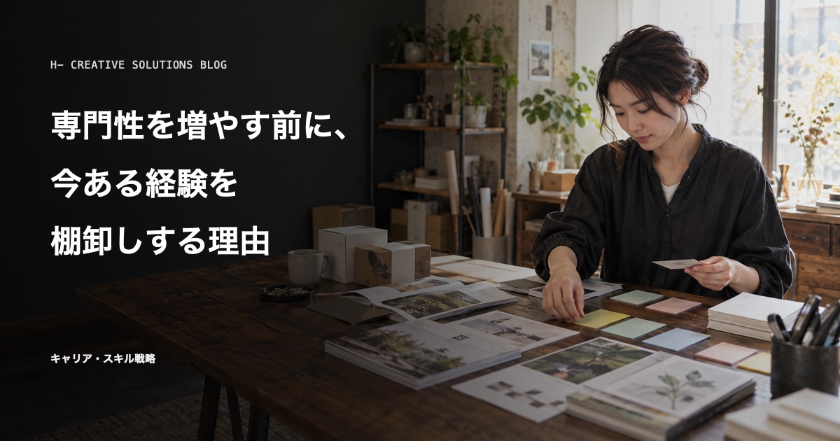 専門性を増やす前に、今ある経験を棚卸しする理由 のアイキャッチ画像