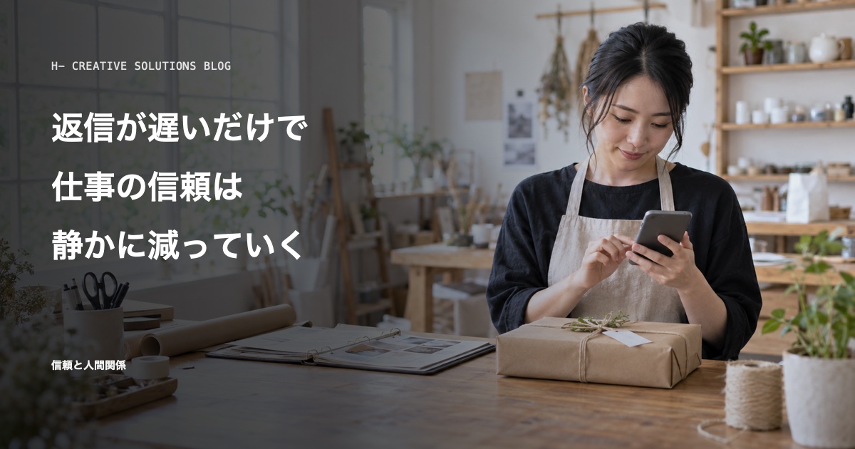 返信が遅いだけで、仕事の信頼は静かに減っていく のアイキャッチ画像
