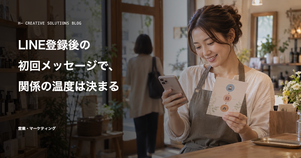 LINE登録後の初回メッセージで、関係の温度は決まる のアイキャッチ画像