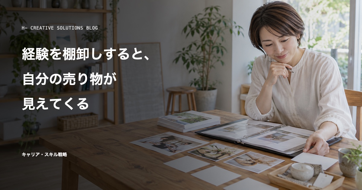 経験を棚卸しすると、自分の売り物が見えてくる のアイキャッチ画像