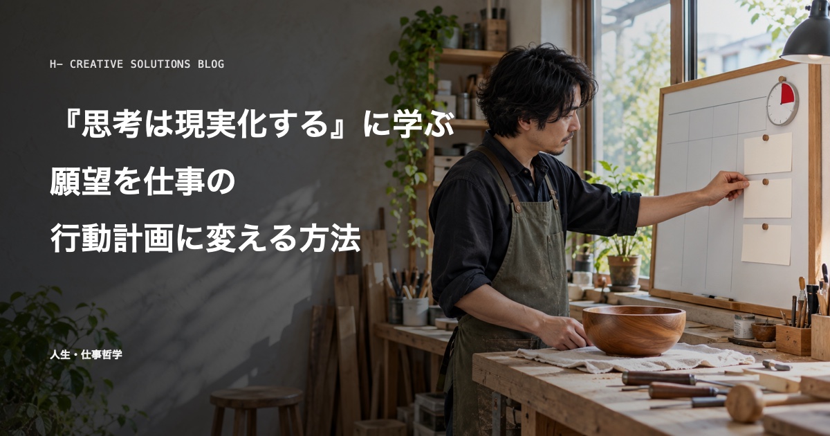 『思考は現実化する』に学ぶ、願望を仕事の行動計画に変える方法 のアイキャッチ画像