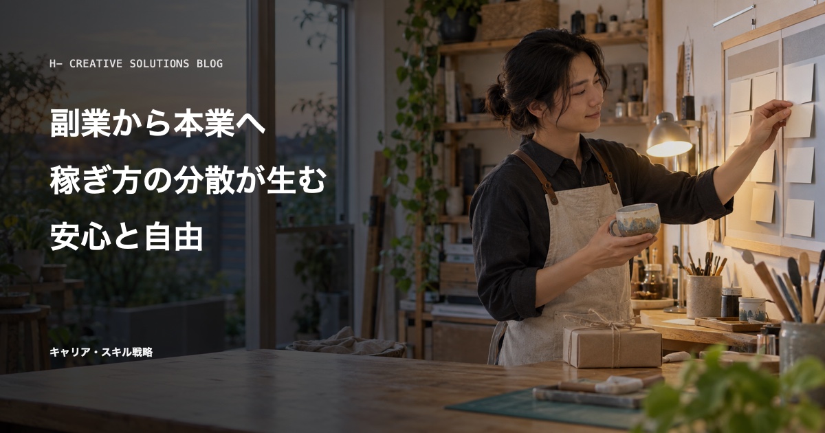 副業から本業へ——稼ぎ方の分散が生む安心と自由 のアイキャッチ画像