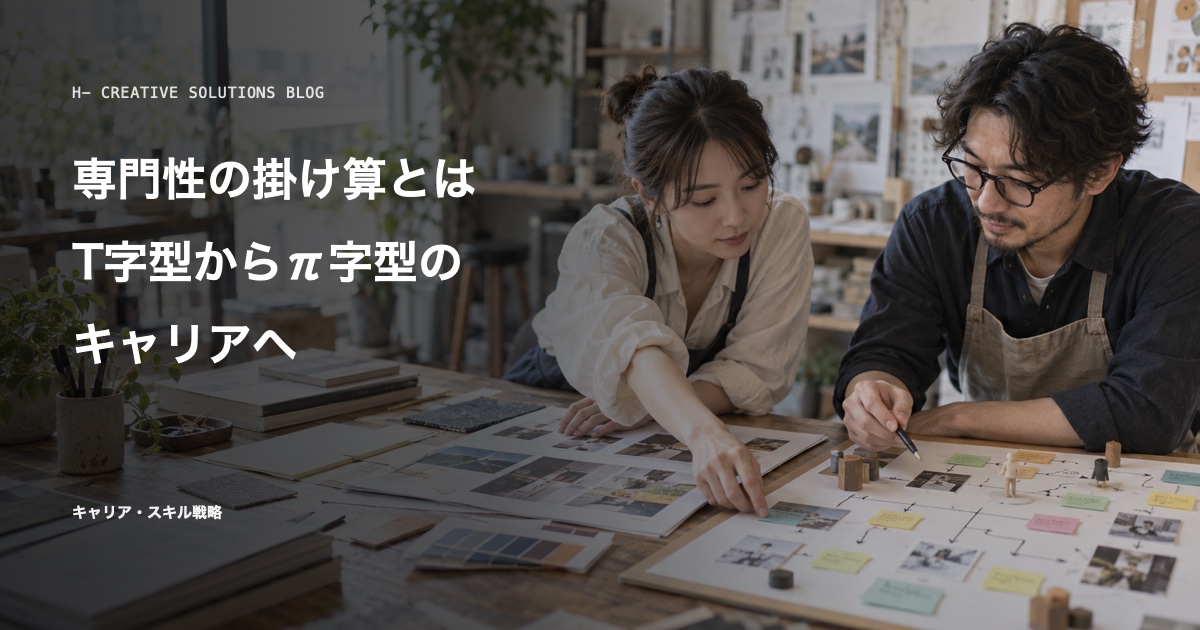 専門性の掛け算とは——T字型からπ字型のキャリアへ のアイキャッチ画像
