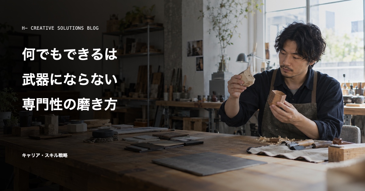 何でもできるは武器にならない——専門性の磨き方 のアイキャッチ画像