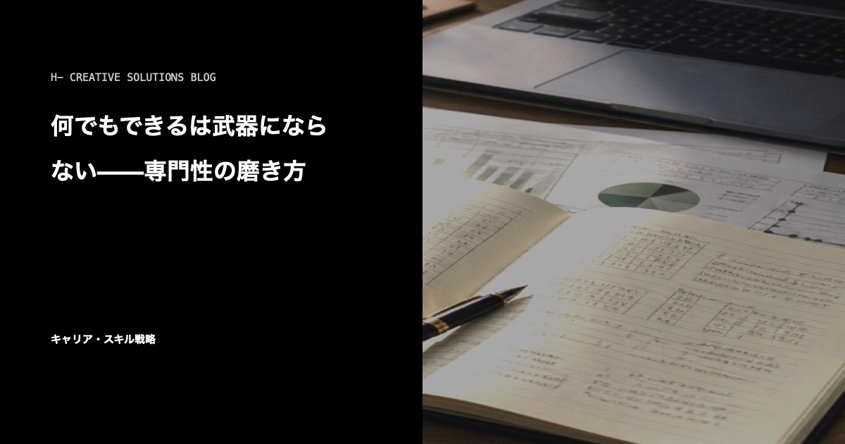 何でもできるは武器にならない——専門性の磨き方 のアイキャッチ画像