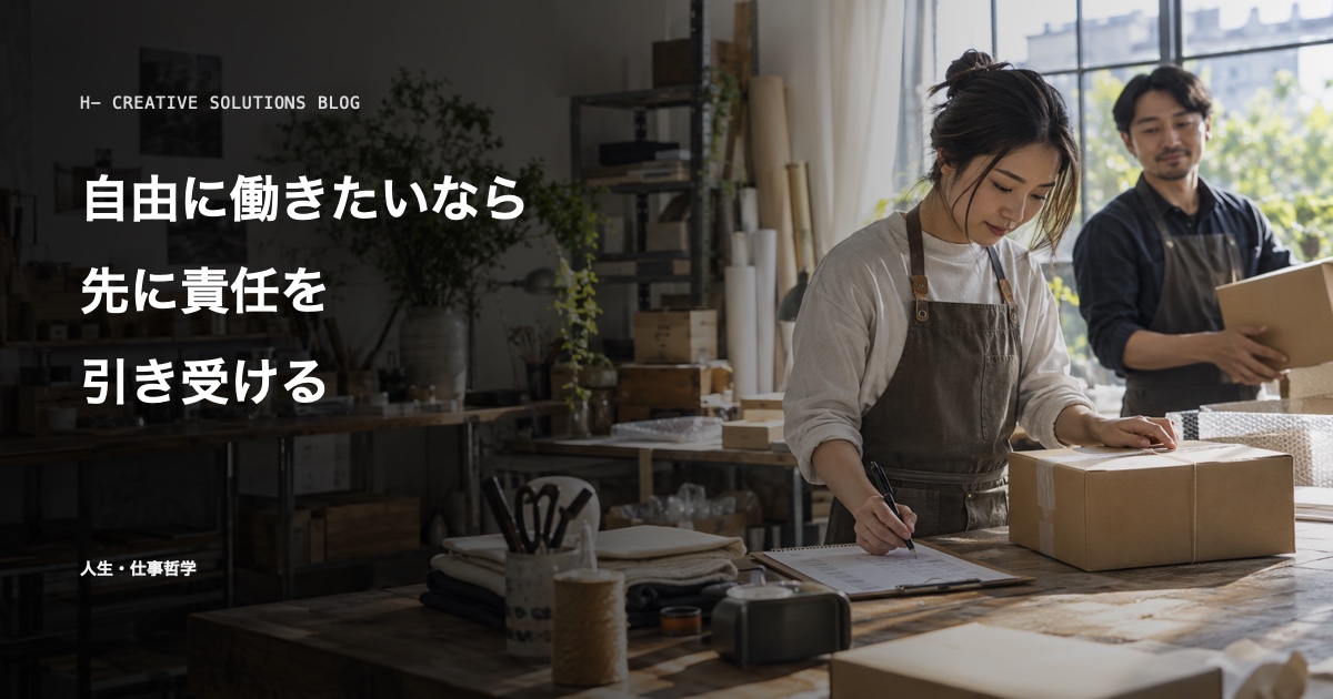 自由に働きたいなら、先に責任を引き受ける のアイキャッチ画像