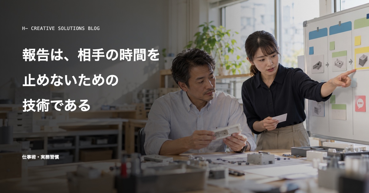 報告は、相手の時間を止めないための技術である のアイキャッチ画像