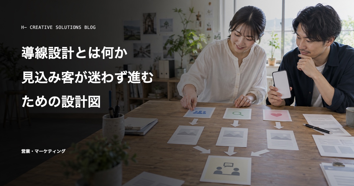導線設計とは何か——見込み客が迷わず進むための設計図 のアイキャッチ画像