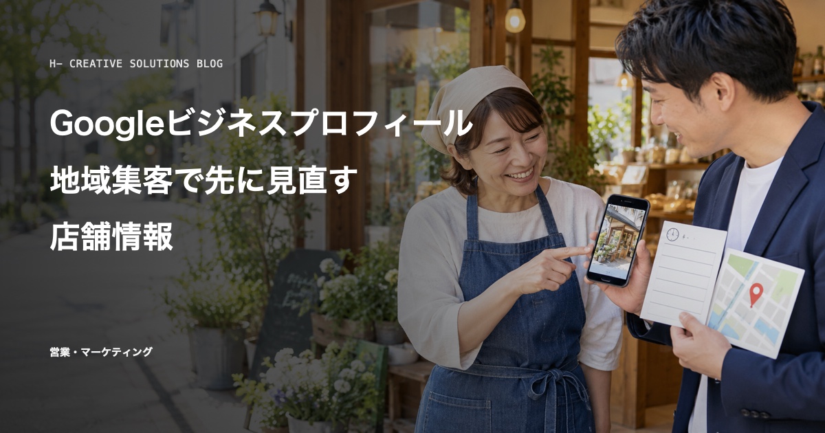 Googleビジネスプロフィールで地域集客を整える——MEOで先に見直したい店舗情報 のアイキャッチ画像
