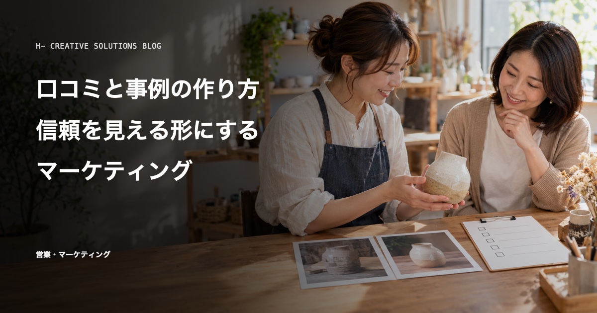 口コミと事例の作り方——信頼を見える形にするマーケティング のアイキャッチ画像
