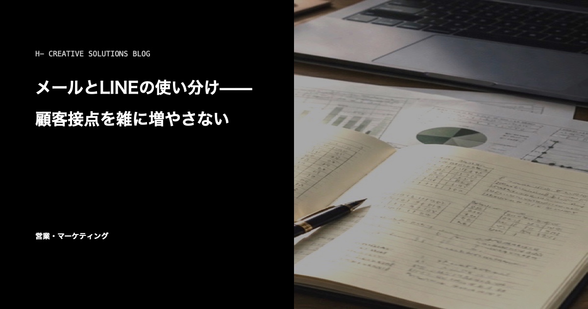 メールとLINEの使い分け——顧客接点を雑に増やさない のアイキャッチ画像